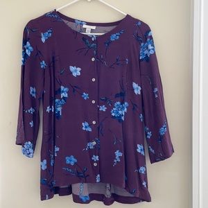 J Jill floral print blouse